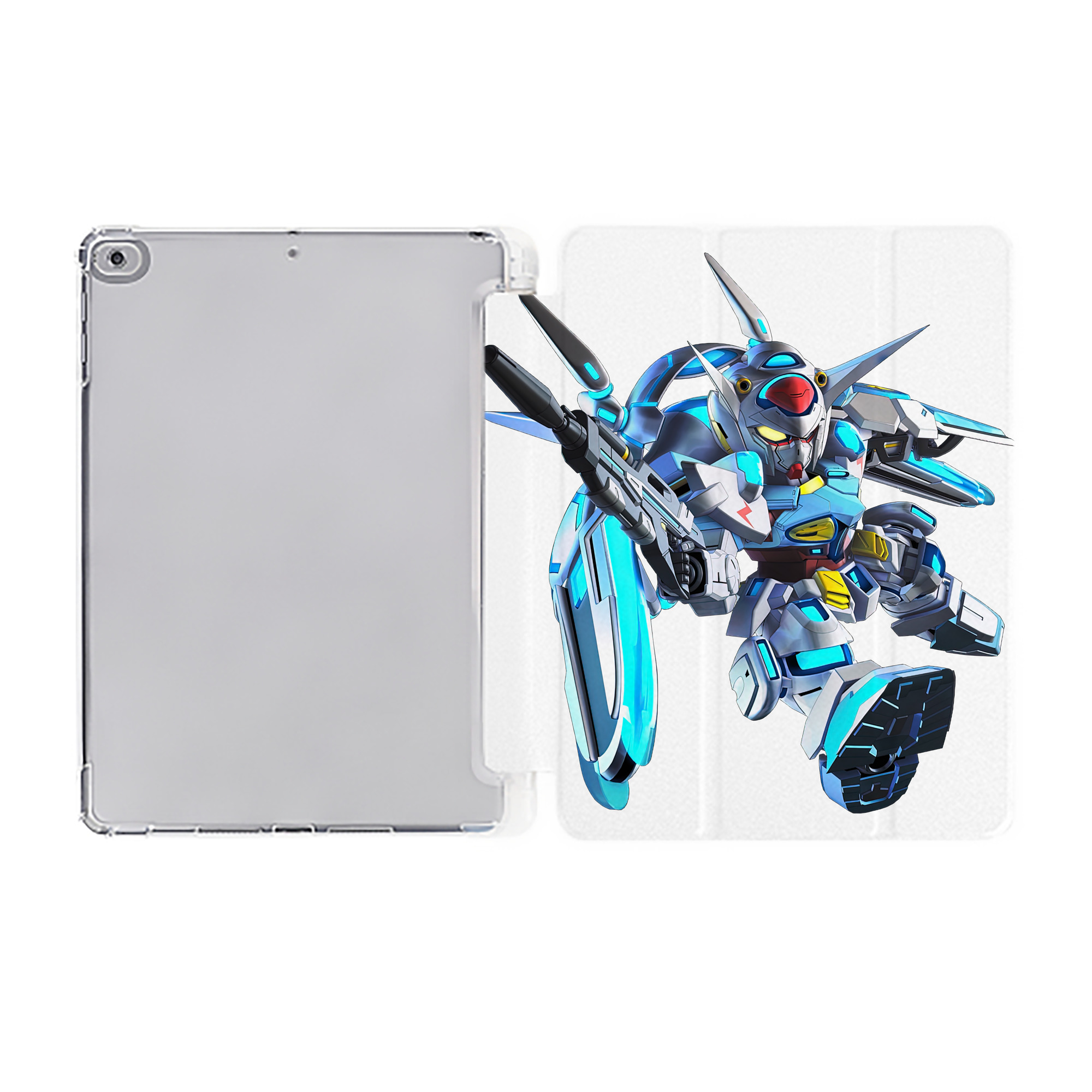 （画像用） 機動戦士ガンダム Mobile Suit Gundam IPad ケース ペン収納付き 三つ折りスタンド PUレザー×シリコン 対応機種9.5/10.5/10.9インチ